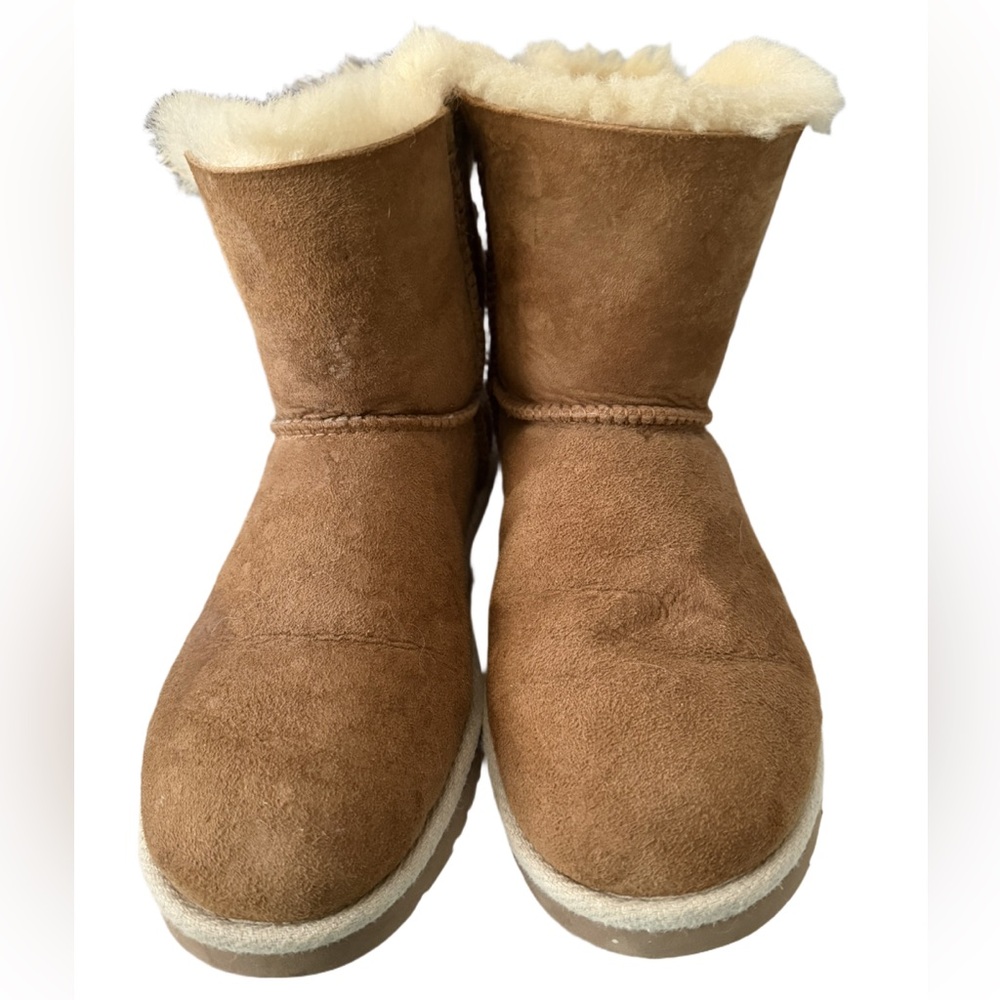 UGG Australia Original Women’s Selene Bow Nautical Rope In Chestnut Size 8 - Picture 4 of 6